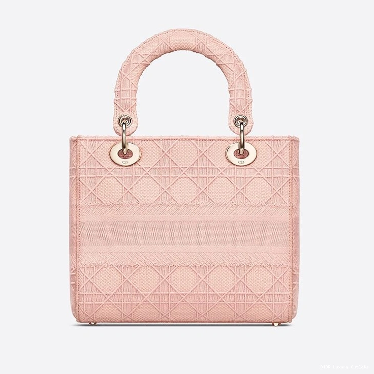Cheap Bag Canvas Pink Motif D-lite Lady Medium Cannage 0814 Luxury